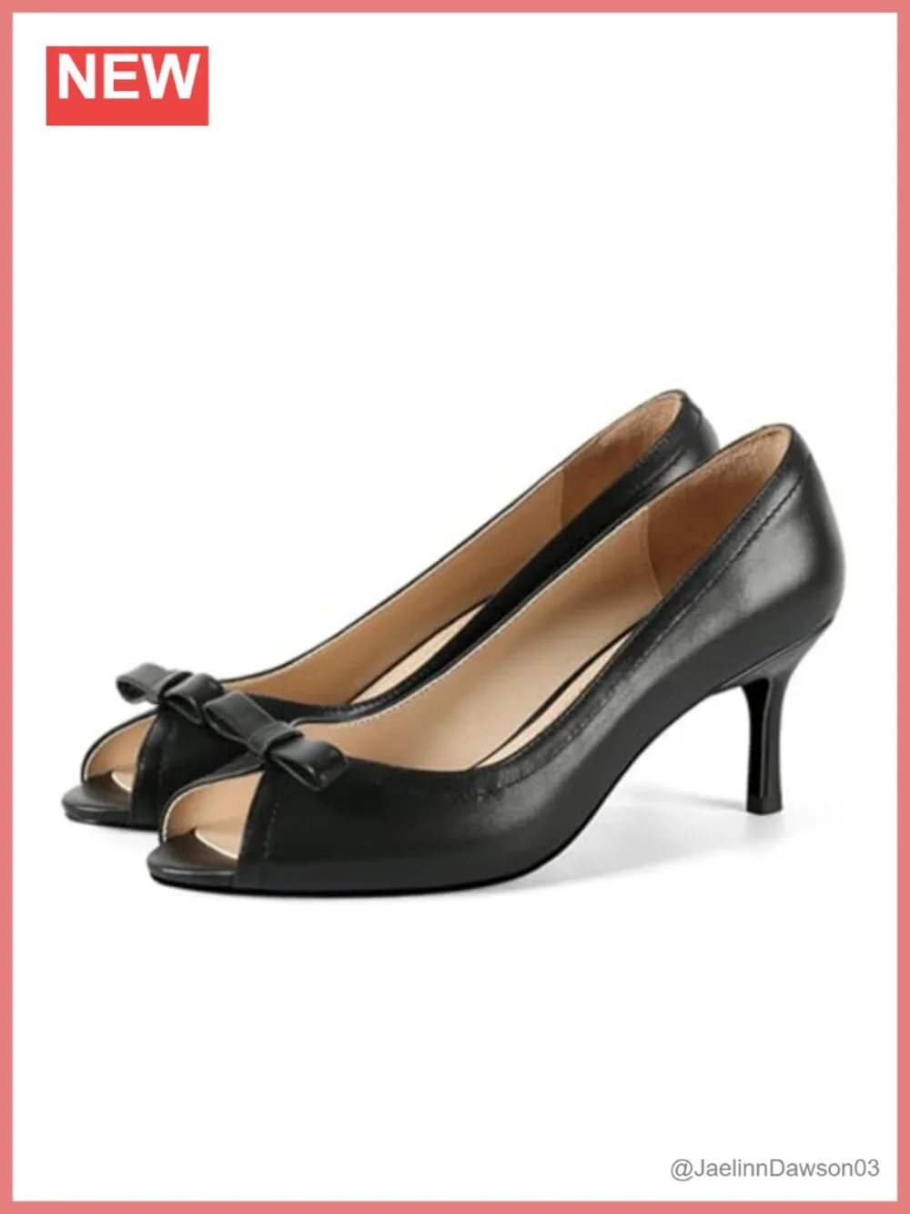 Women's Patent Leather Kitten Heel Pumps Bow Tie Peep Toe Slip On Dress Shoes